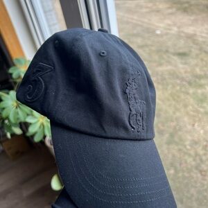 Big Pony Ralph Lauren Black Polo Cap